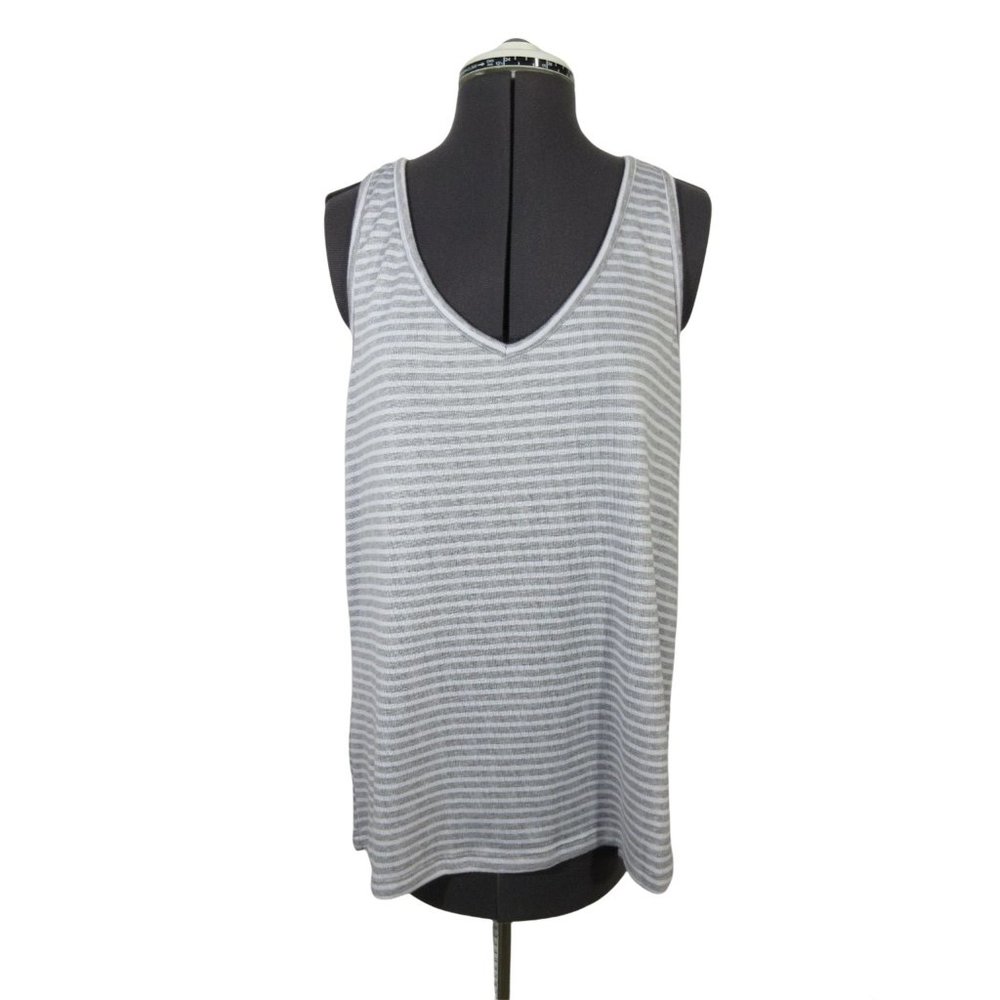 Tahari women's sleeveless striped racerback knit‎ tank, L